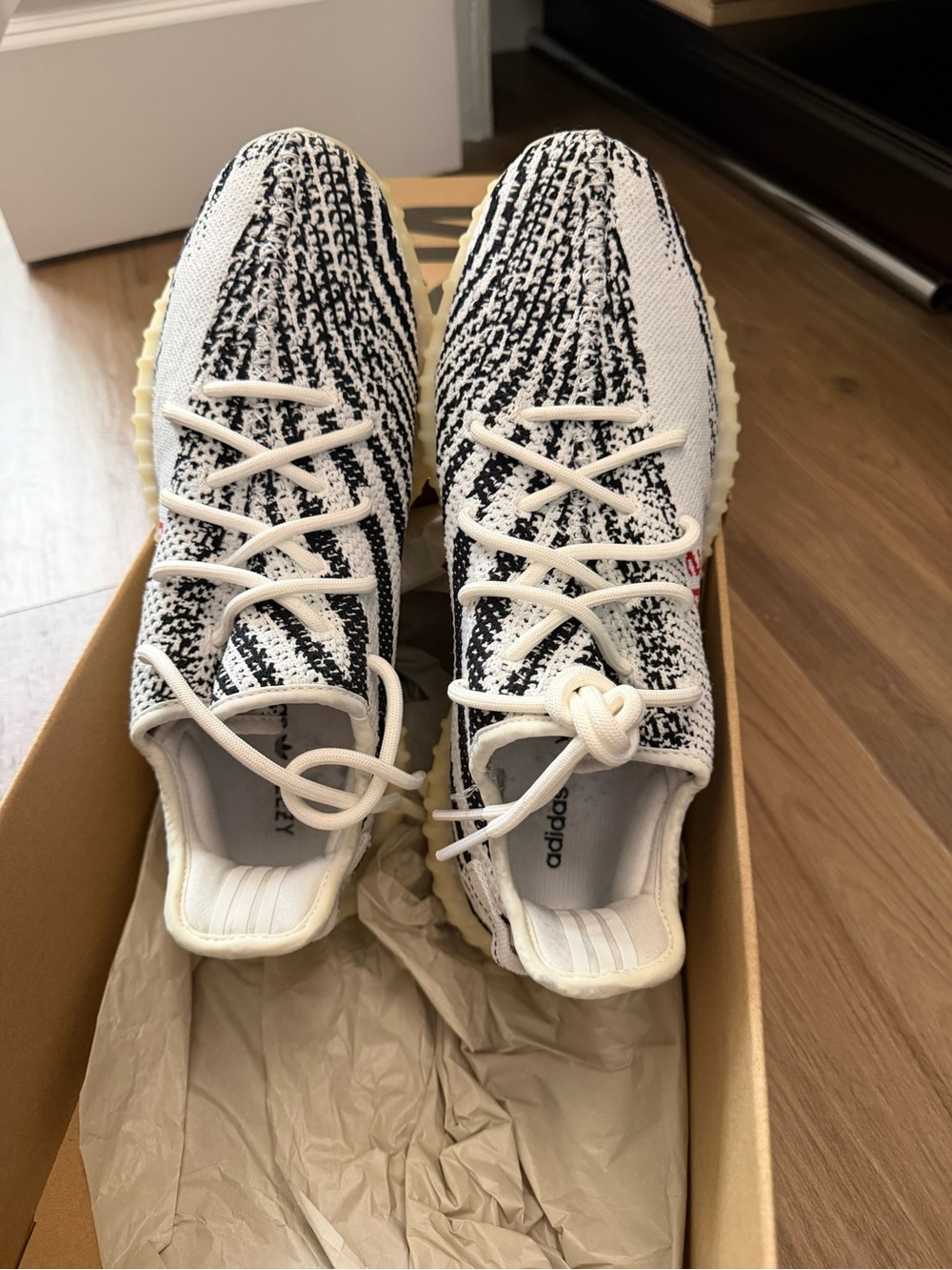 adidas Women's Black & White Knit Sneaker Runners